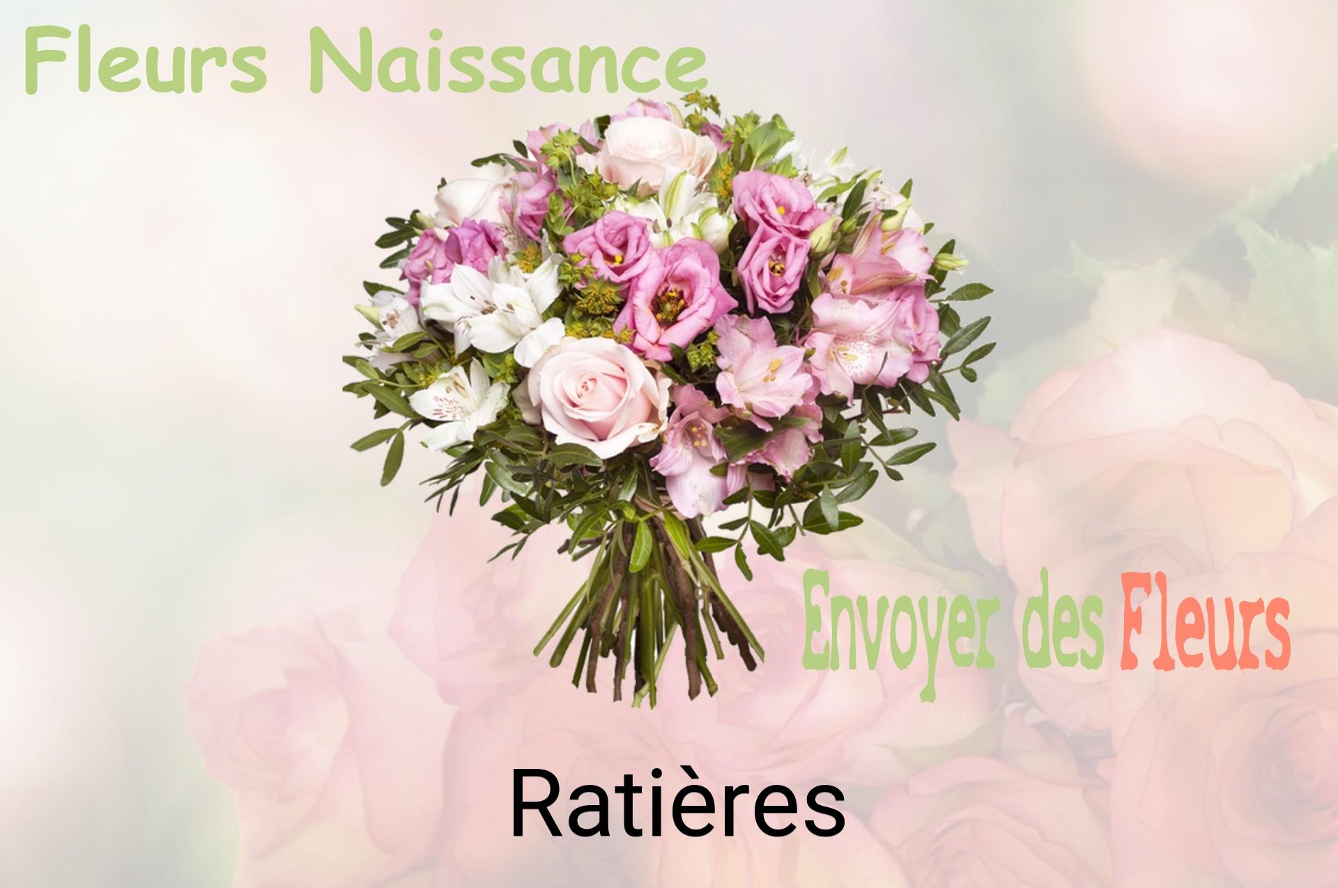 Bouquet de fleurs de naissance livré à Ratières